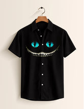 Black Smile Printed Mens Half Sleeves Shirts Exclusive - XPST
