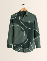 Green Patch Type Full Sleeves Shirts - XPST