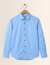 Blue Solid Full Sleeves Shirts - XPST