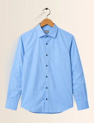 Blue Solid Full Sleeves Shirts - XPST