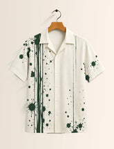 Green Splash Printed Unisex Half Sleeves Shirt