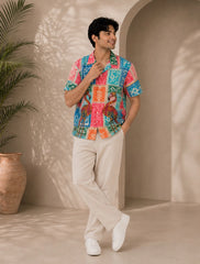 Patch Flamingo Printed Unisex Half Sleeves Shirt