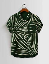 Tropical Green Printed Mens Half Sleeves Shirts Exclusive - XPST