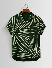 Tropical Green Printed Mens Half Sleeves Shirts Exclusive - XPST