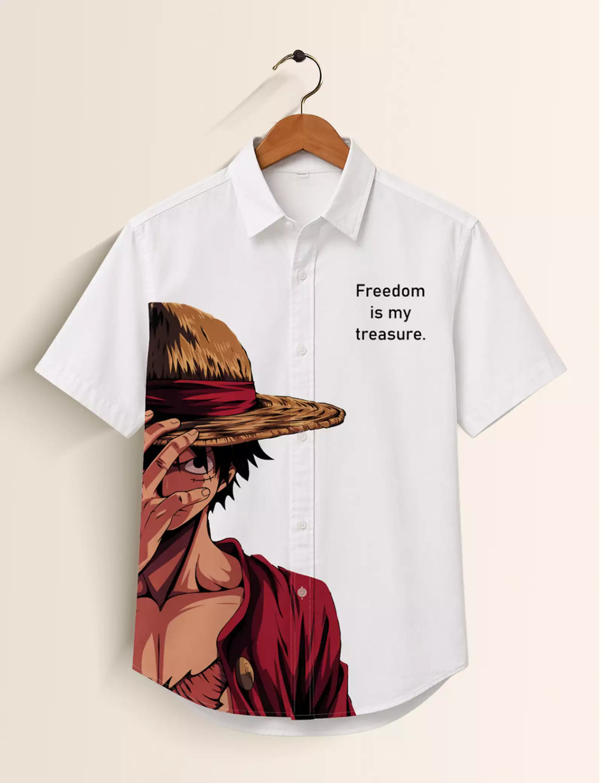 Anime Hat Printed Half Sleeves Shirt - XPST