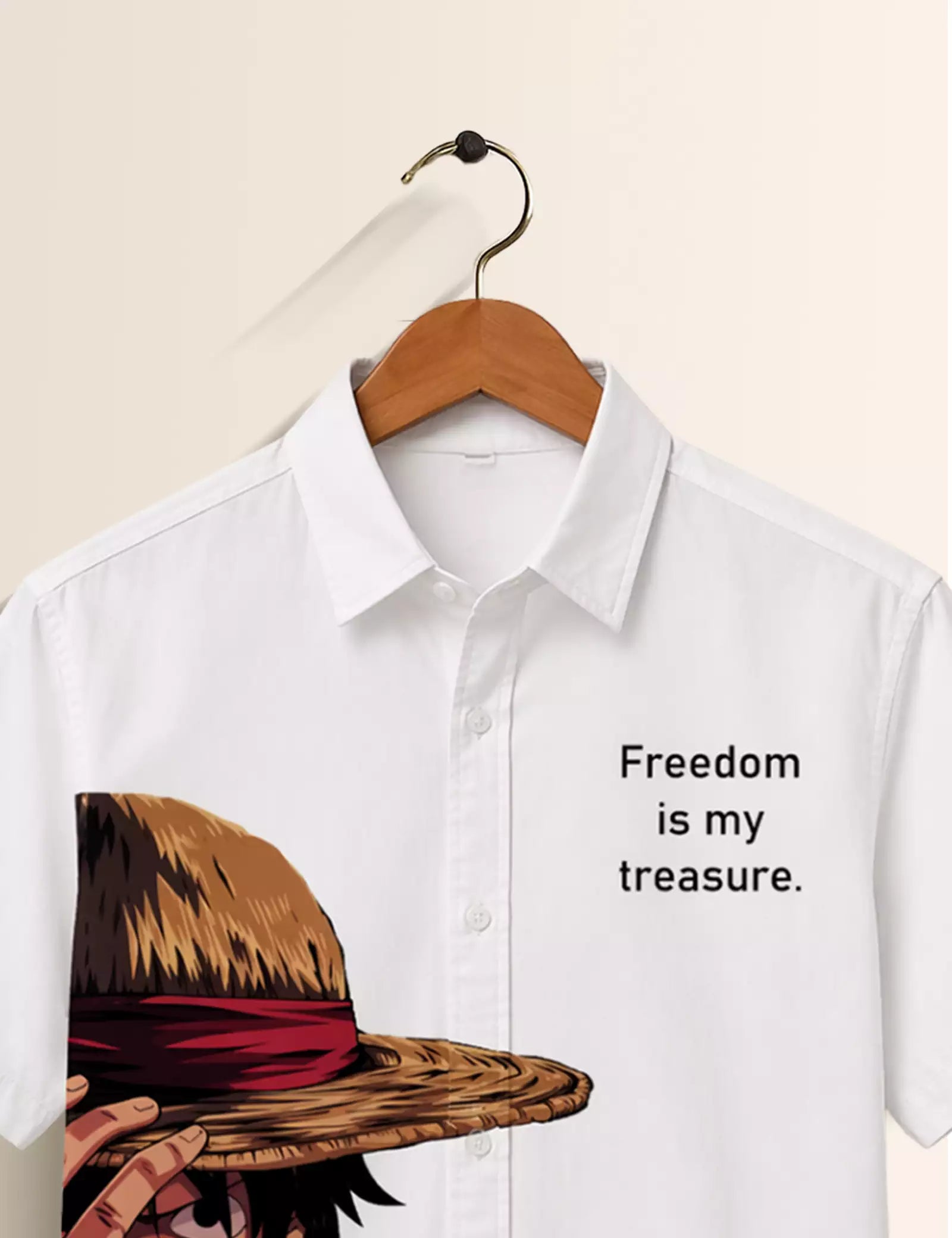 Anime Hat Printed Half Sleeves Shirt - XPST