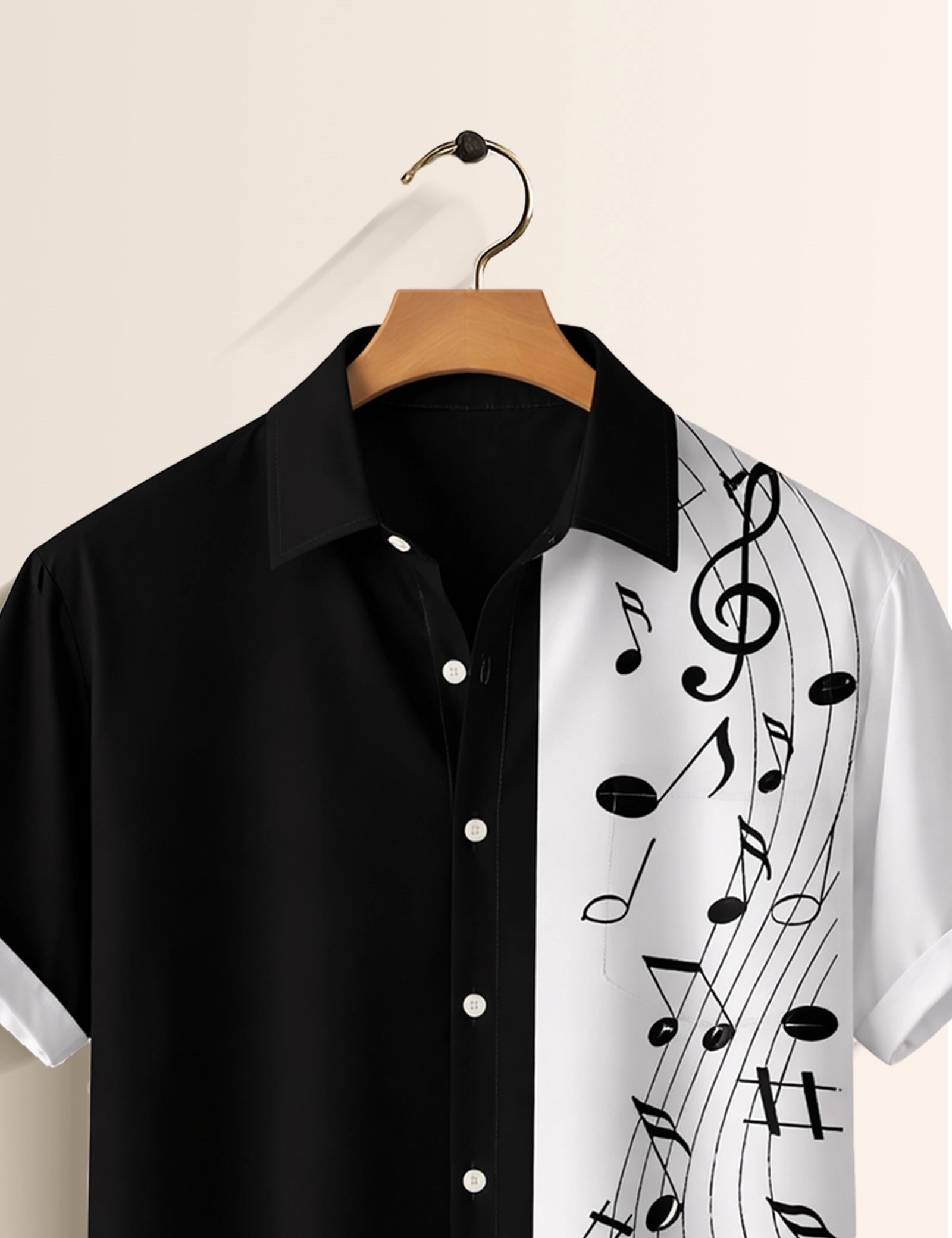 Black Musical Printed Mens Half Sleeves Shirts Exclusive - XPST