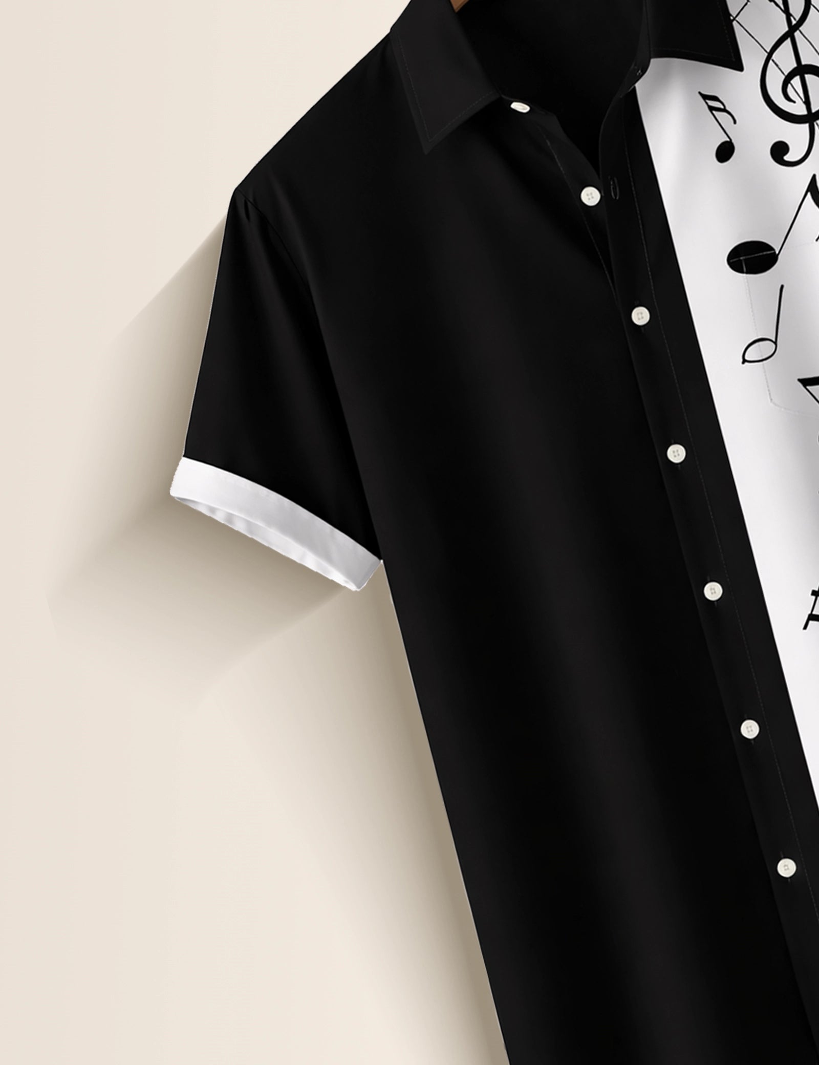 Black Musical Printed Mens Half Sleeves Shirts Exclusive - XPST