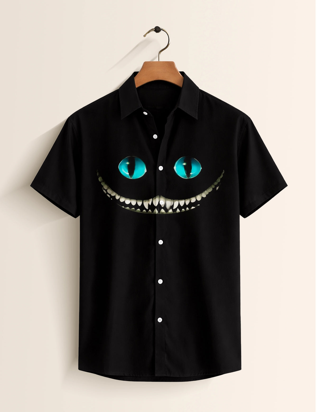 Black Smile Printed Mens Half Sleeves Shirts Exclusive - XPST