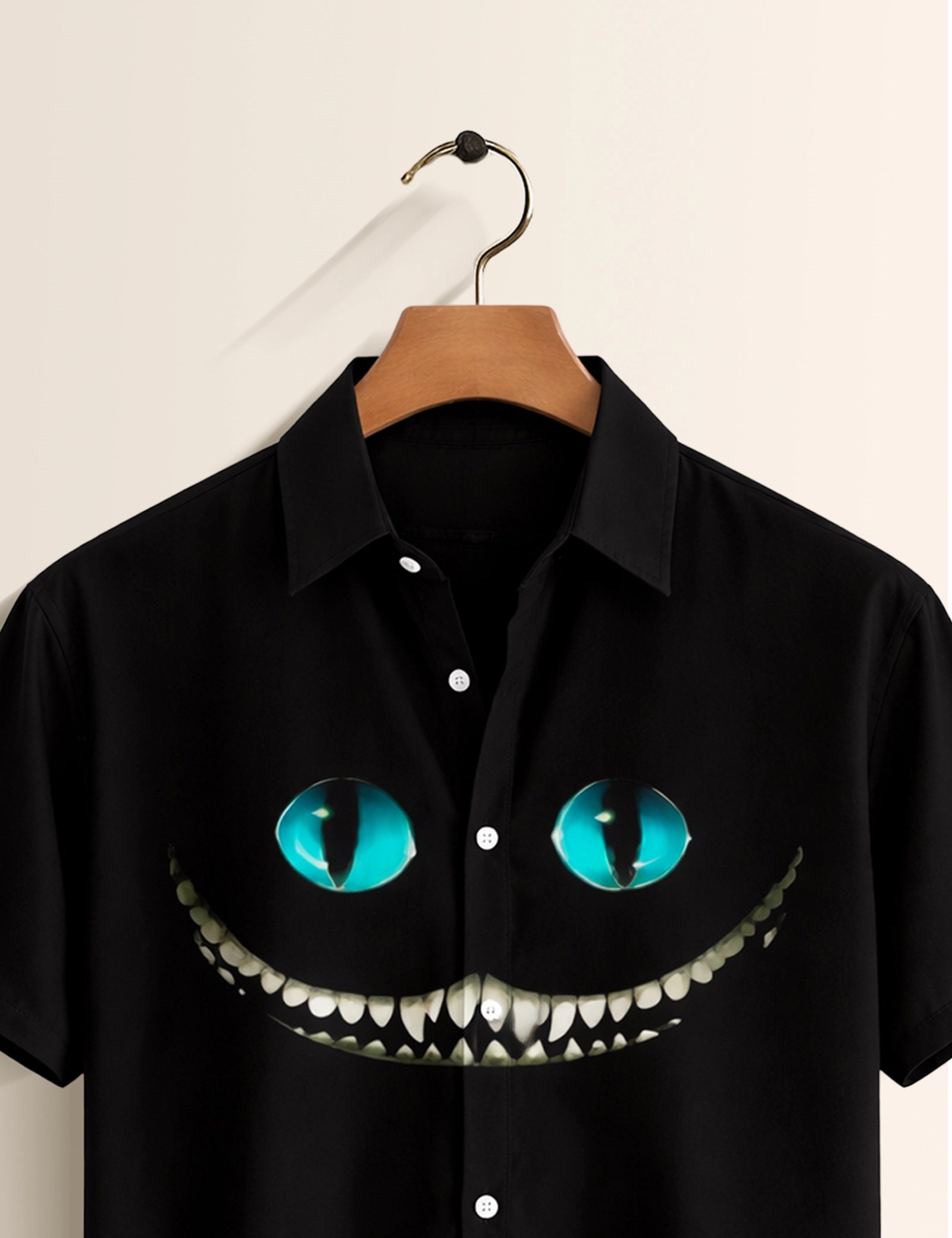 Black Smile Printed Mens Half Sleeves Shirts Exclusive - XPST