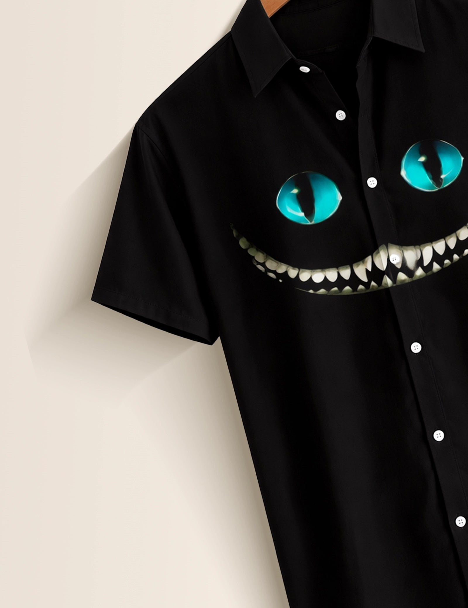 Black Smile Printed Mens Half Sleeves Shirts Exclusive - XPST