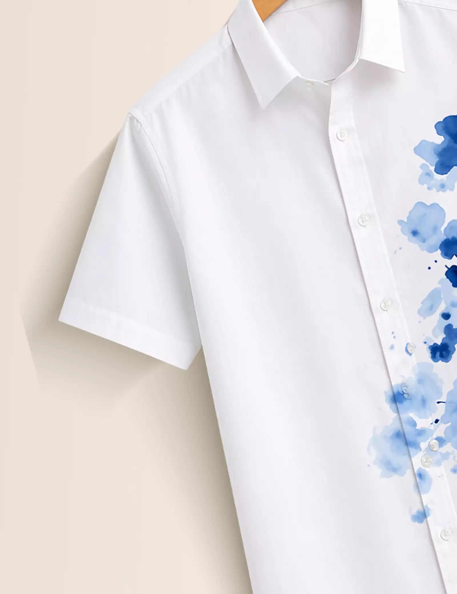 Blue Bloom Printed Half Sleeves Shirt - XPST