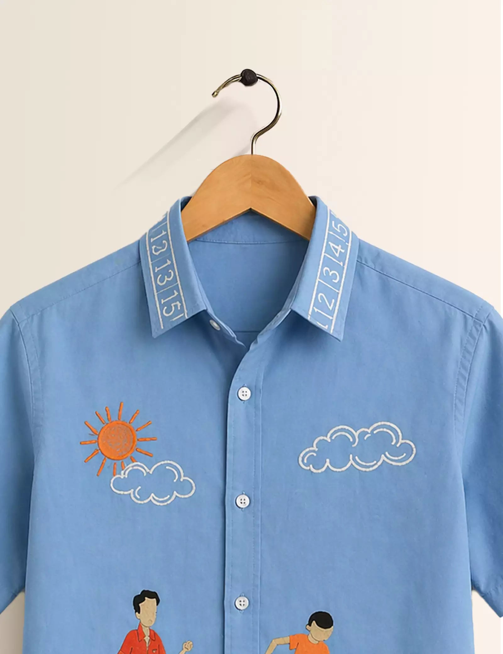 Blue Children Printed Half Sleeves Shirt - XPST