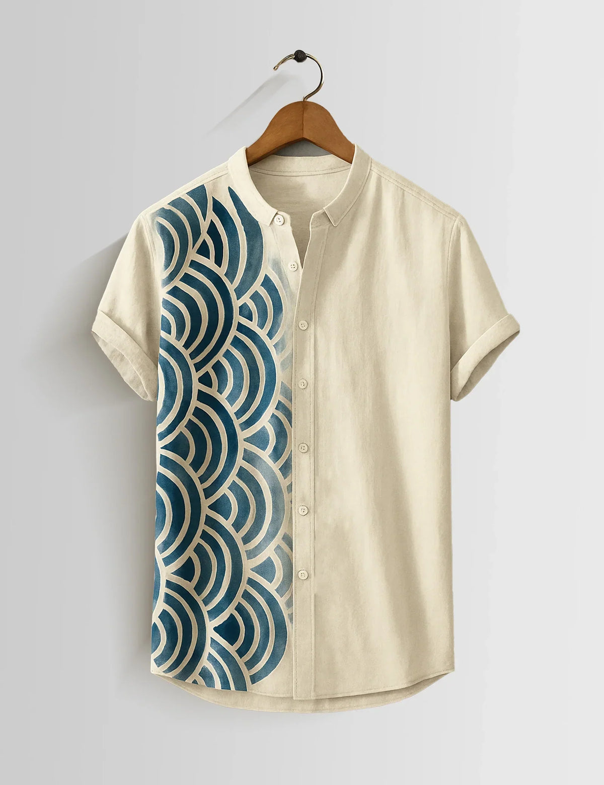 Blue Scales Printed Mens Half Sleeves Shirts Exclusive - XPST