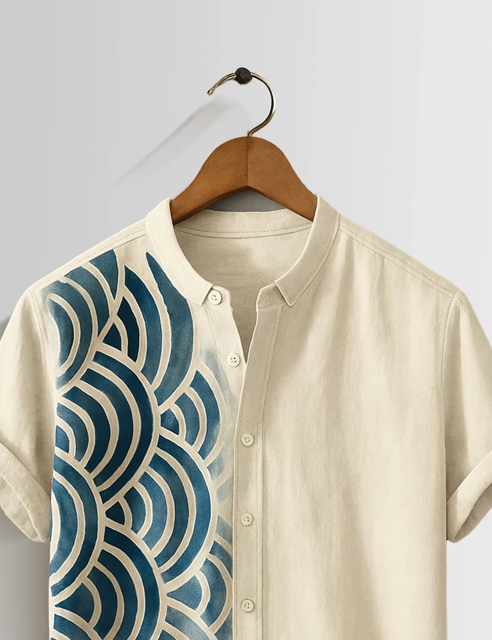 Blue Scales Printed Mens Half Sleeves Shirts Exclusive - XPST
