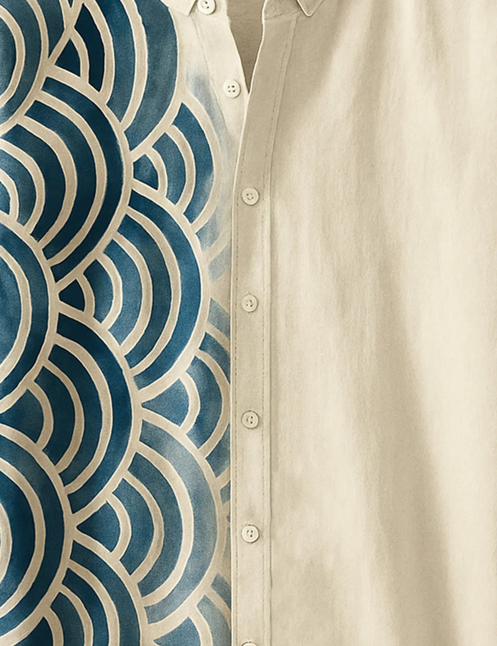 Blue Scales Printed Mens Half Sleeves Shirts Exclusive - XPST