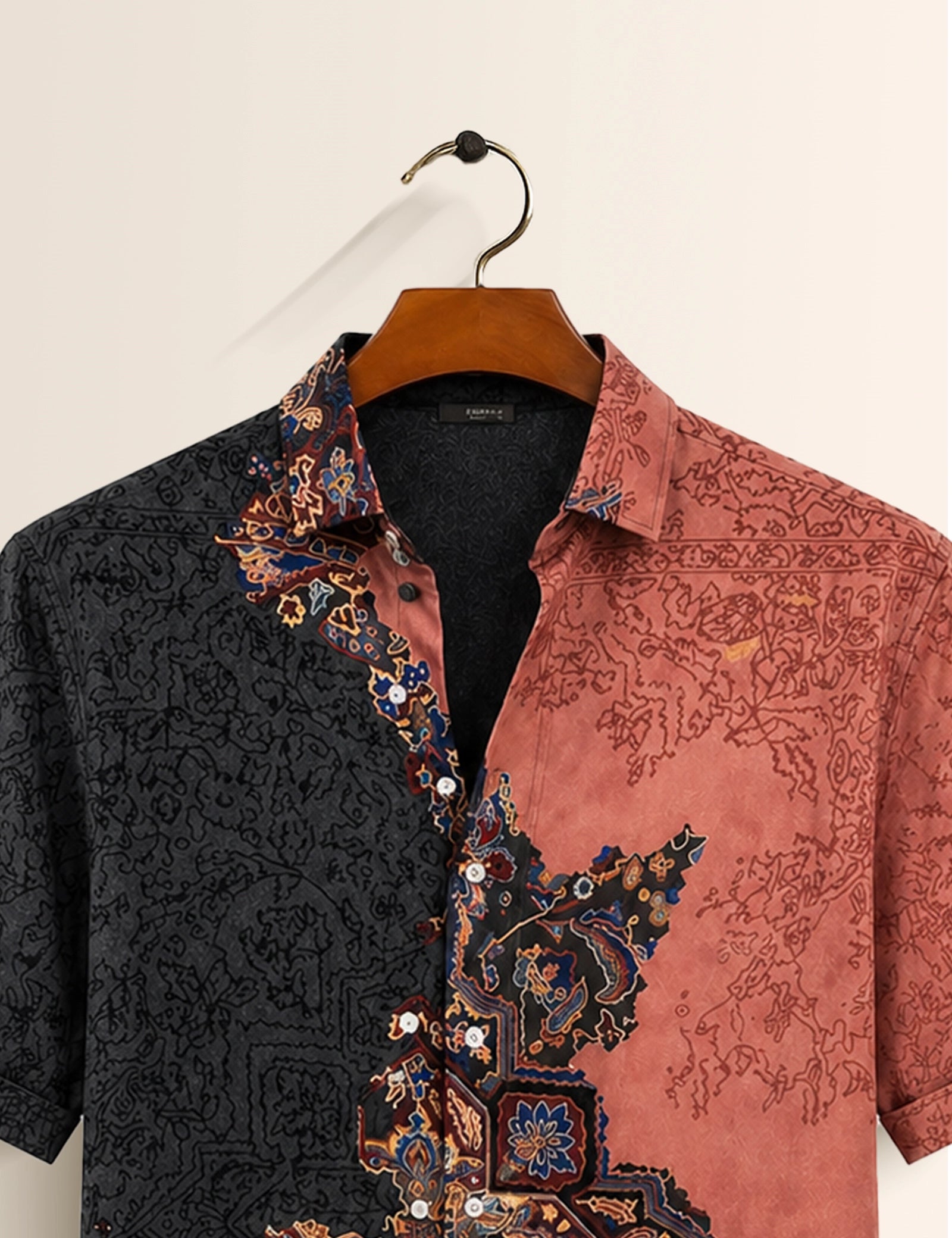 Brown Design Printed Mens Half Sleeves Shirts Exclusive - XPST