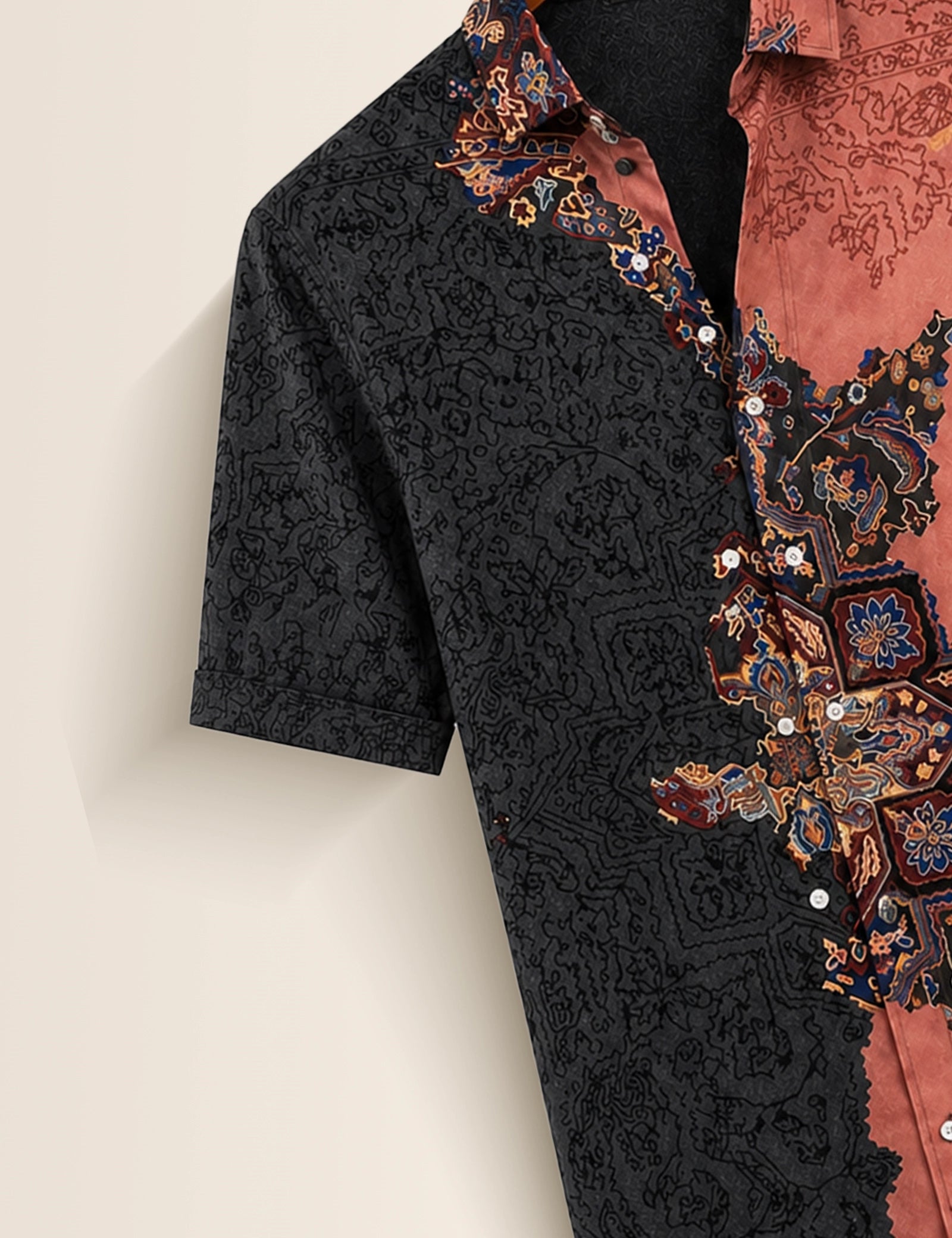 Brown Design Printed Mens Half Sleeves Shirts Exclusive - XPST