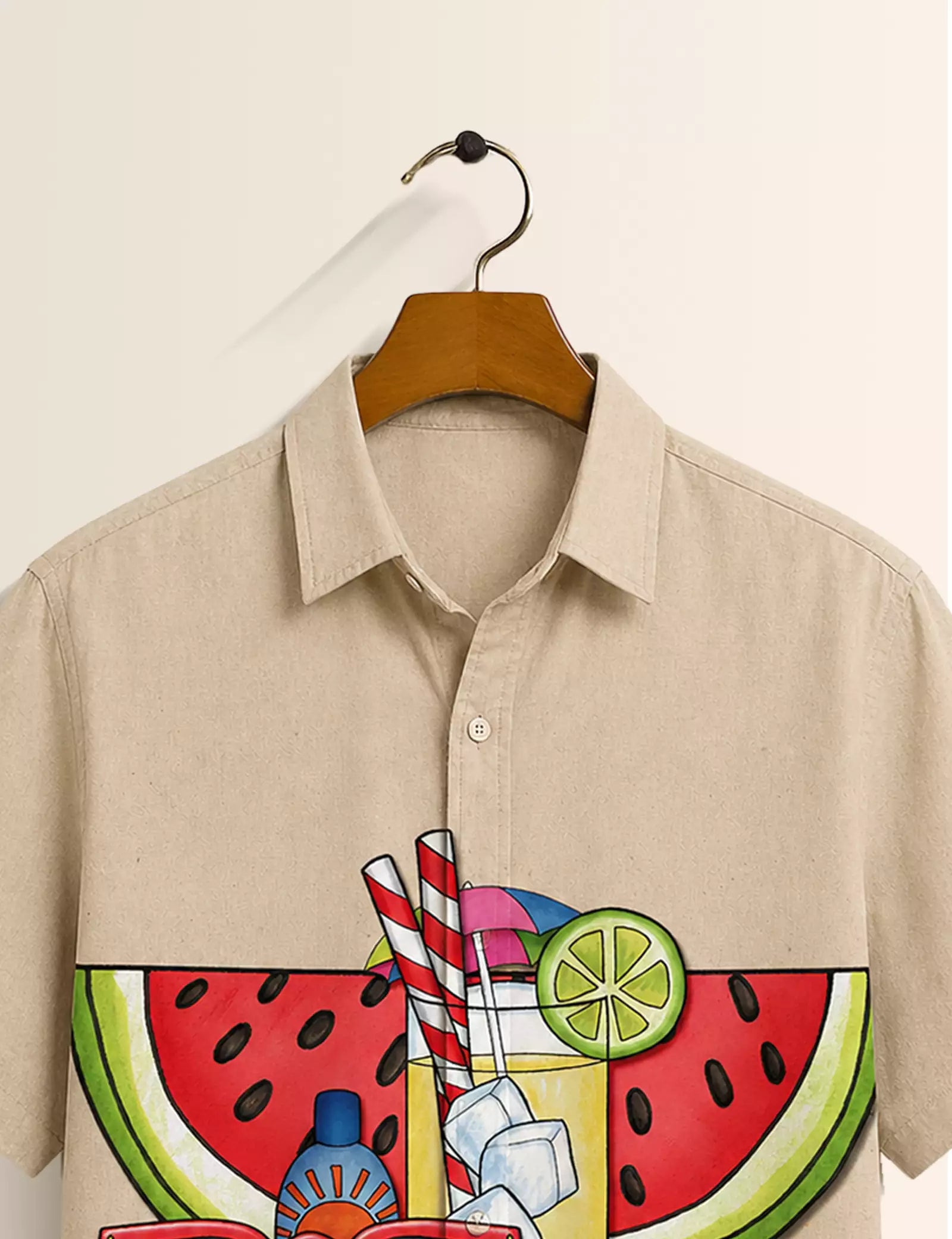 BRWN Watermelon Printed Half Sleeves Shirt - XPST