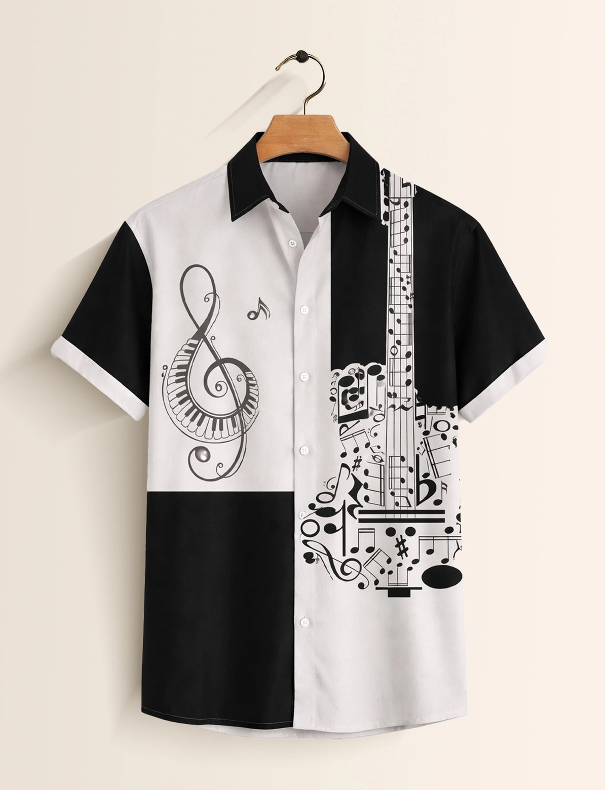BW Musically Printed Mens Half Sleeves Shirts Exclusive - XPST