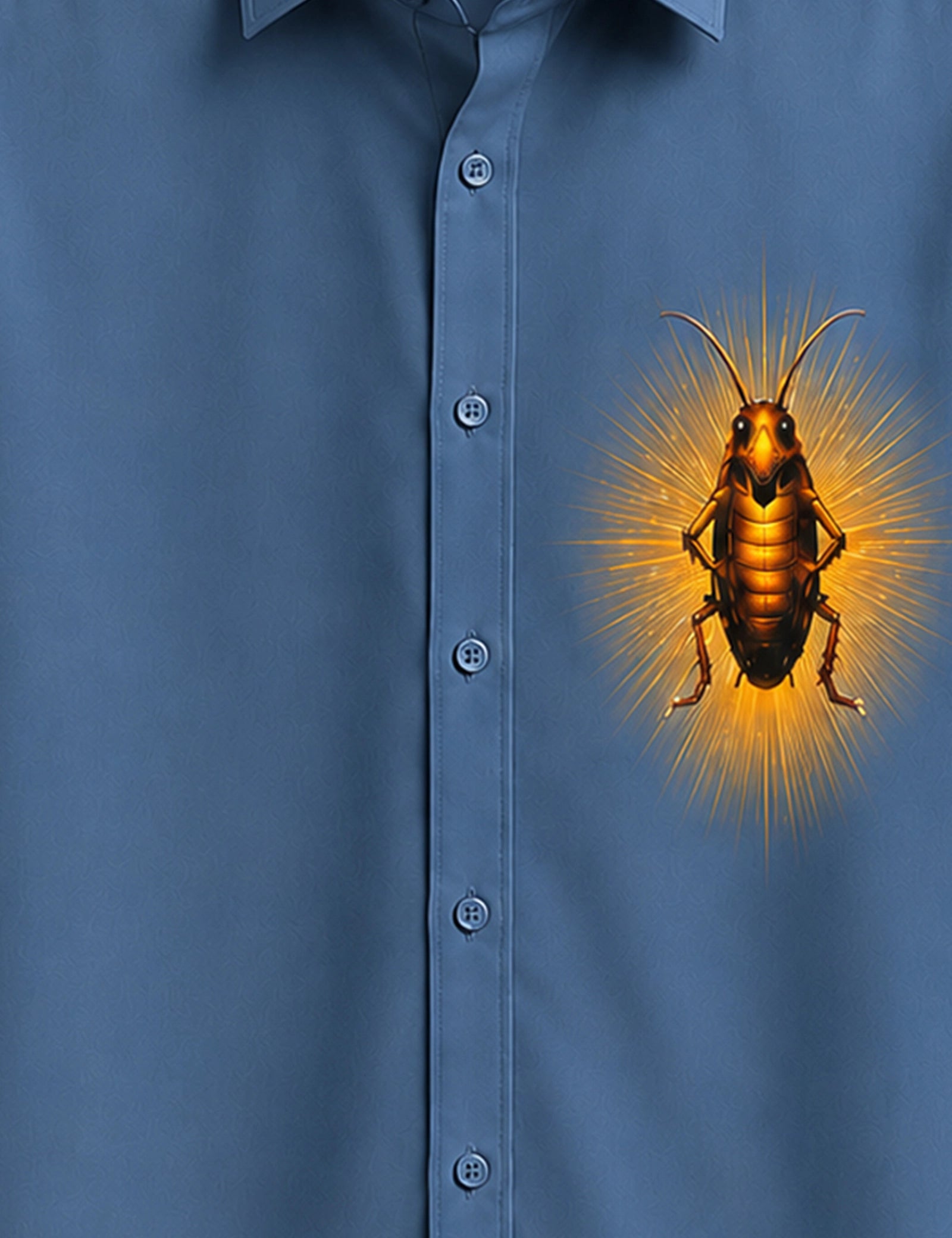 Blue Cockroach Printed Half Sleeves Shirt - XPST