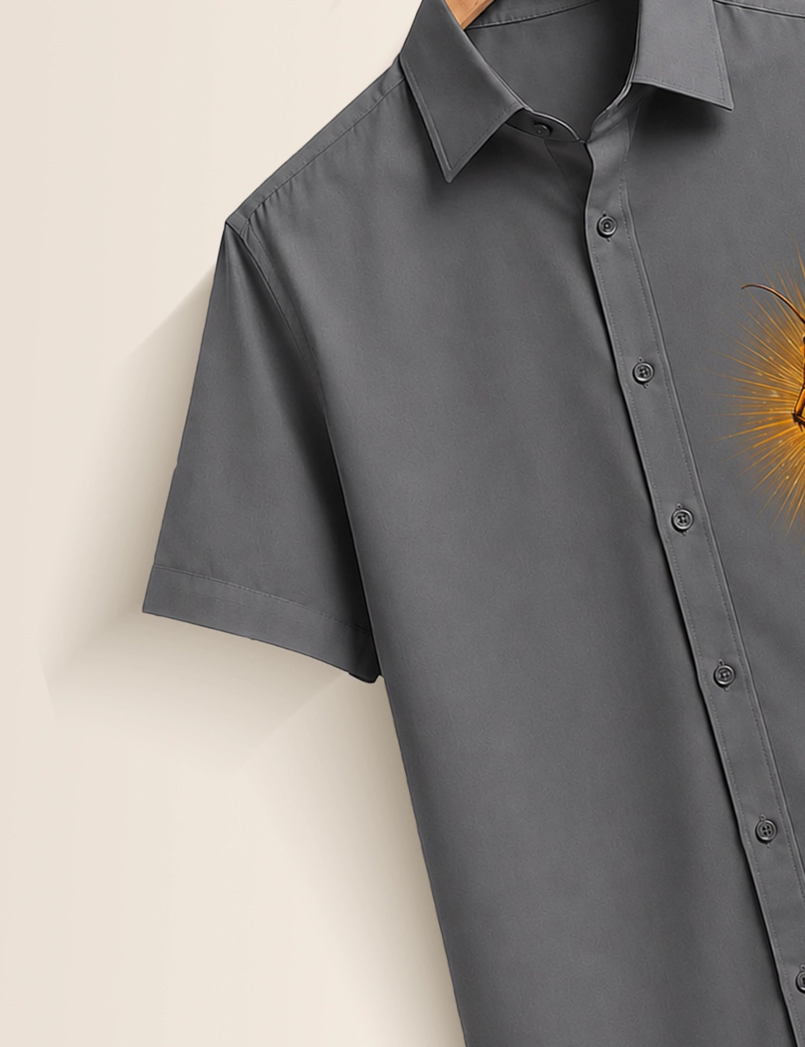 Gray Cockroach Printed Half Sleeves Shirt - XPST