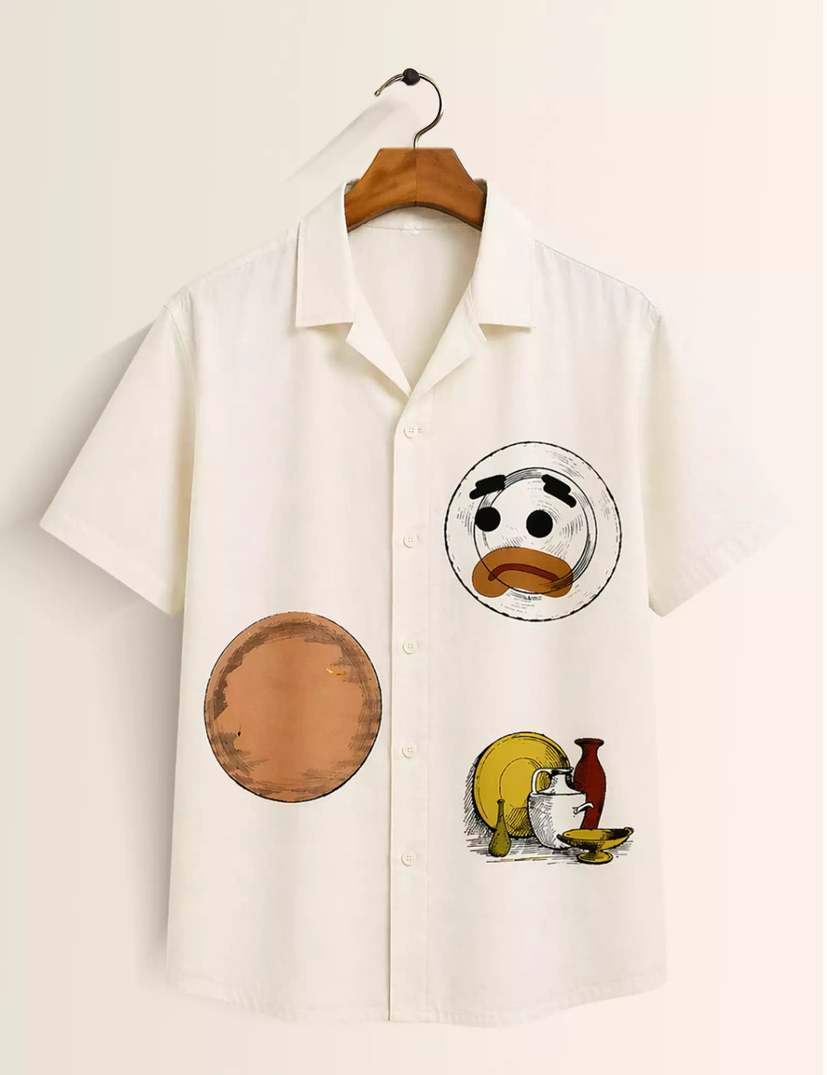 Cup Plate Printed Half Sleeves Shirt - XPST
