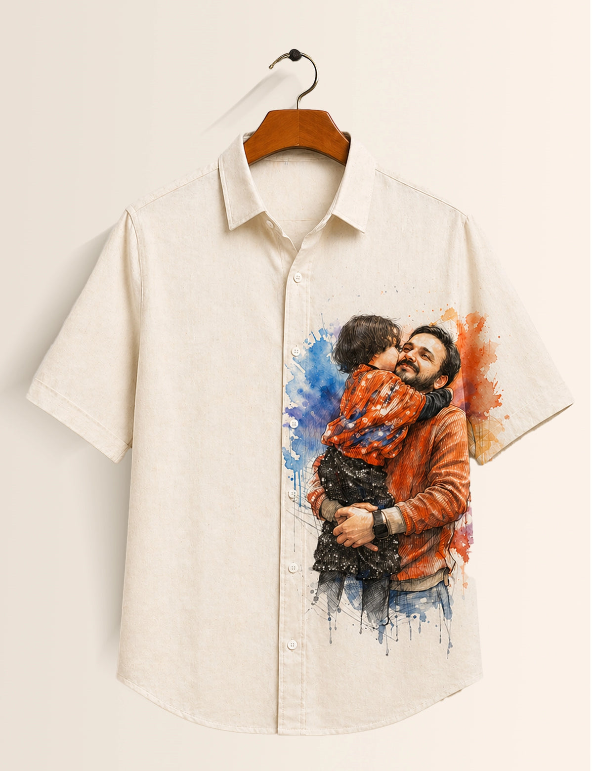 Father Hug Printed Mens Half Sleeves Shirts Exclusive - XPST