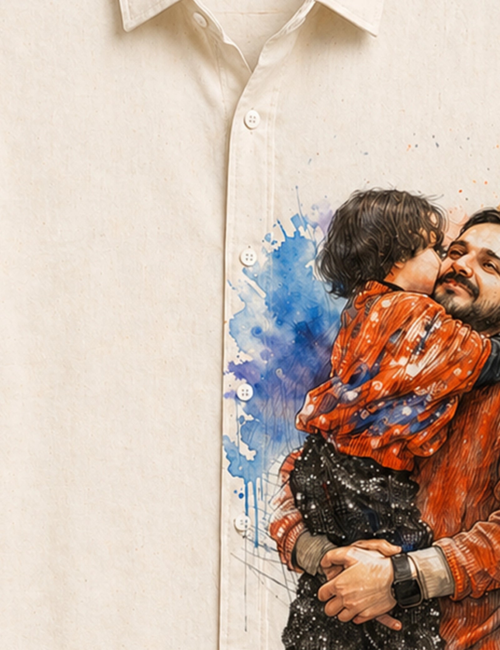 Father Hug Printed Mens Half Sleeves Shirts Exclusive - XPST