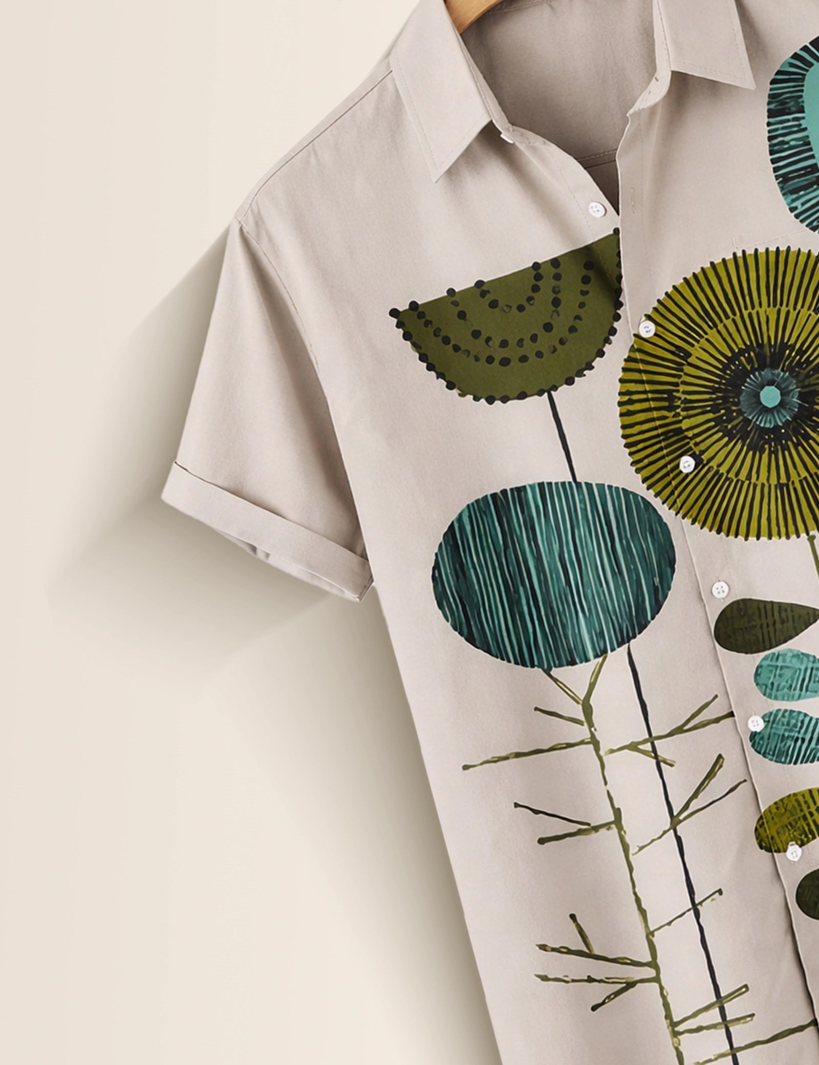 Floral Mandala Printed Mens Half Sleeves Shirts Exclusive - XPST