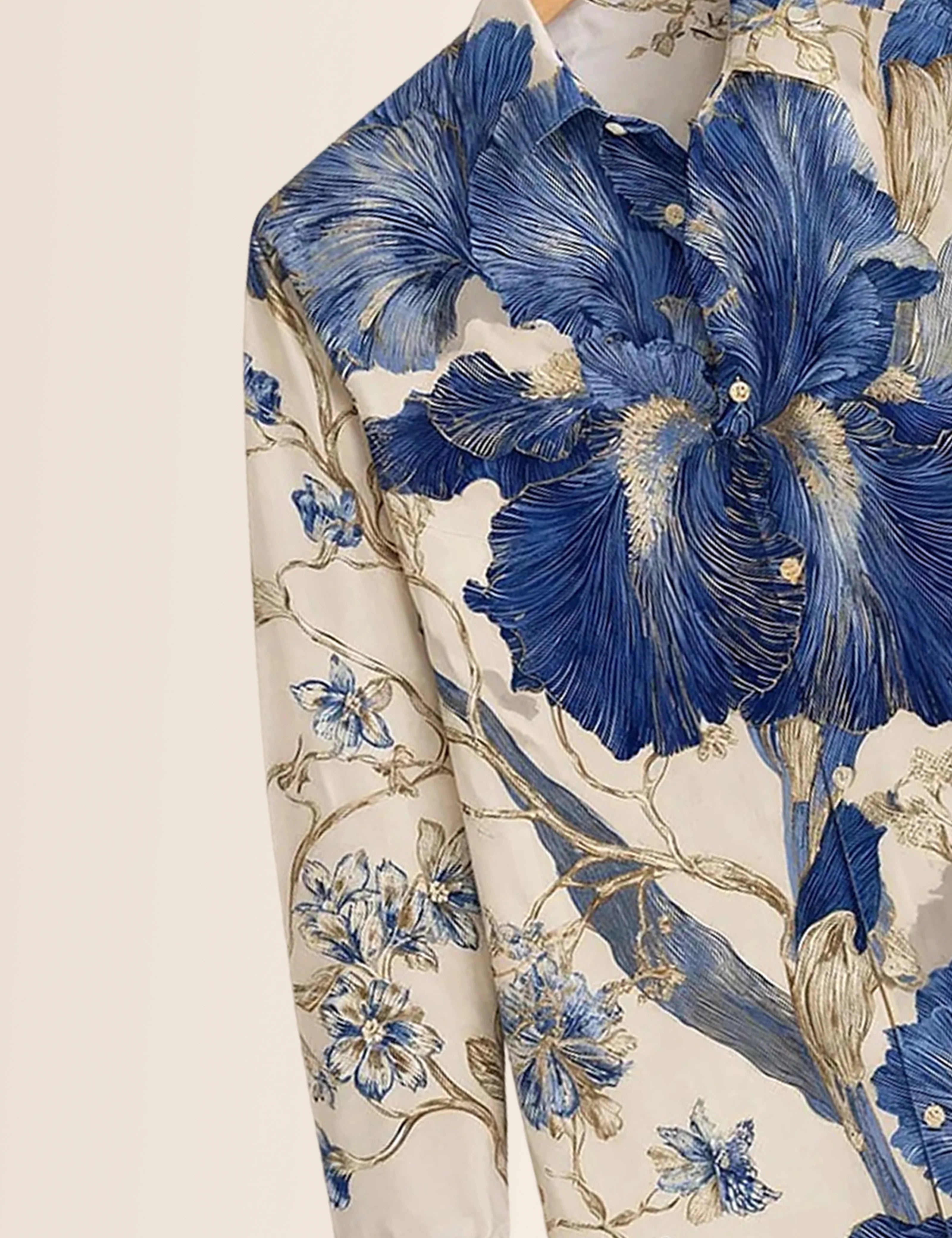 Big Flower Style Full Sleeves Shirts - XPST