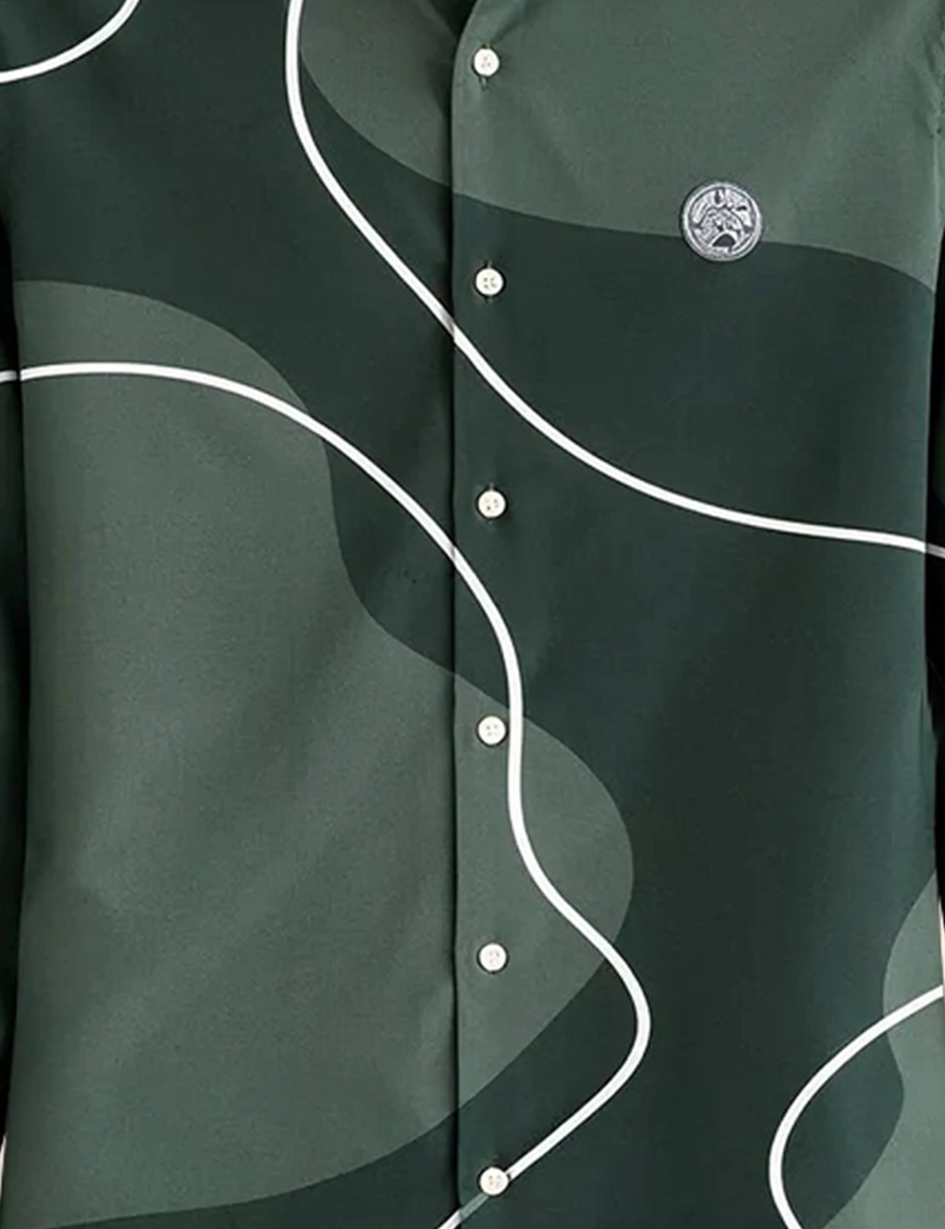 Green Patch Type Full Sleeves Shirts - XPST