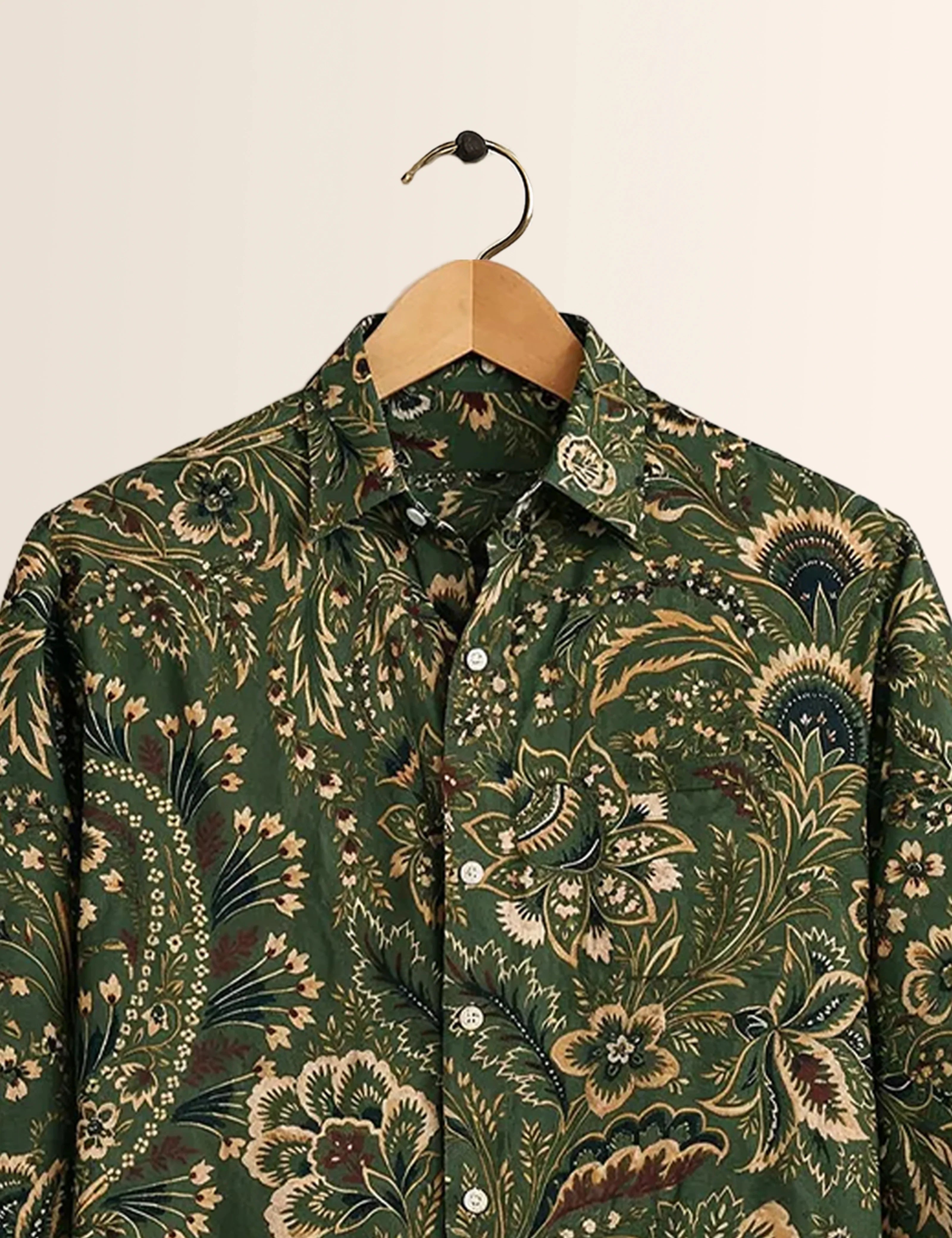 Green Mandala Type Full Sleeves Shirts - XPST