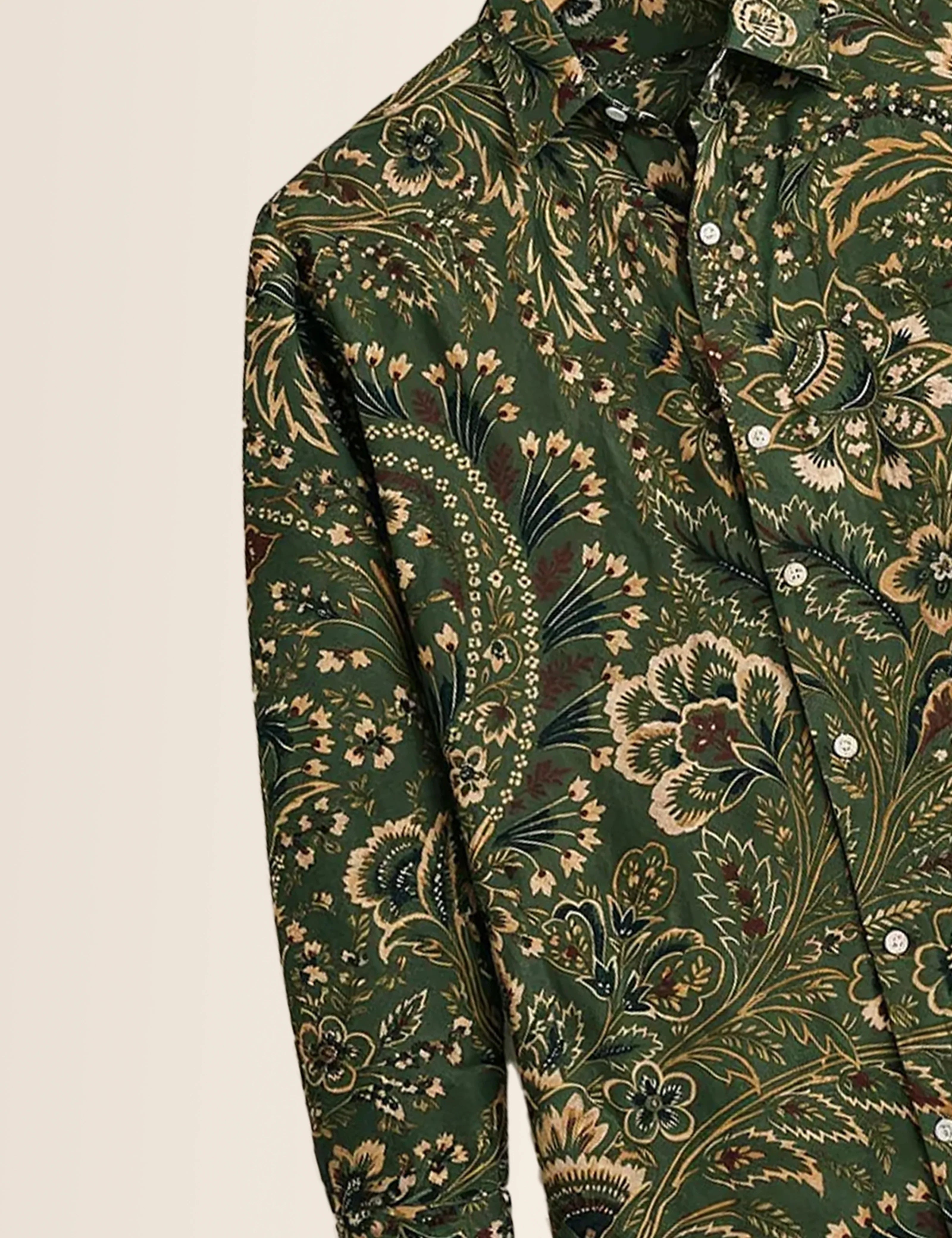 Green Mandala Type Full Sleeves Shirts - XPST