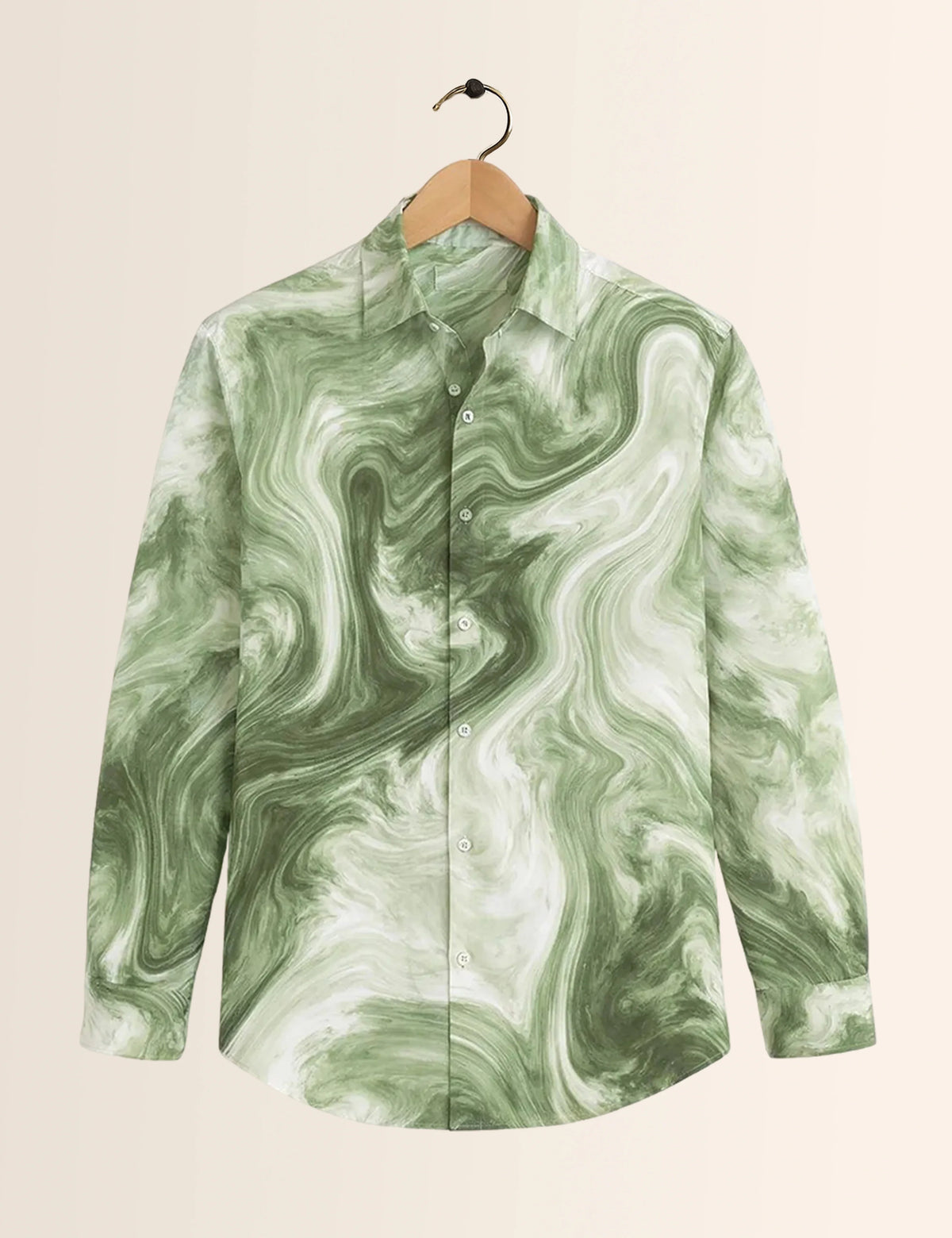 Green Smoke Type Full Sleeves Shirts - XPST