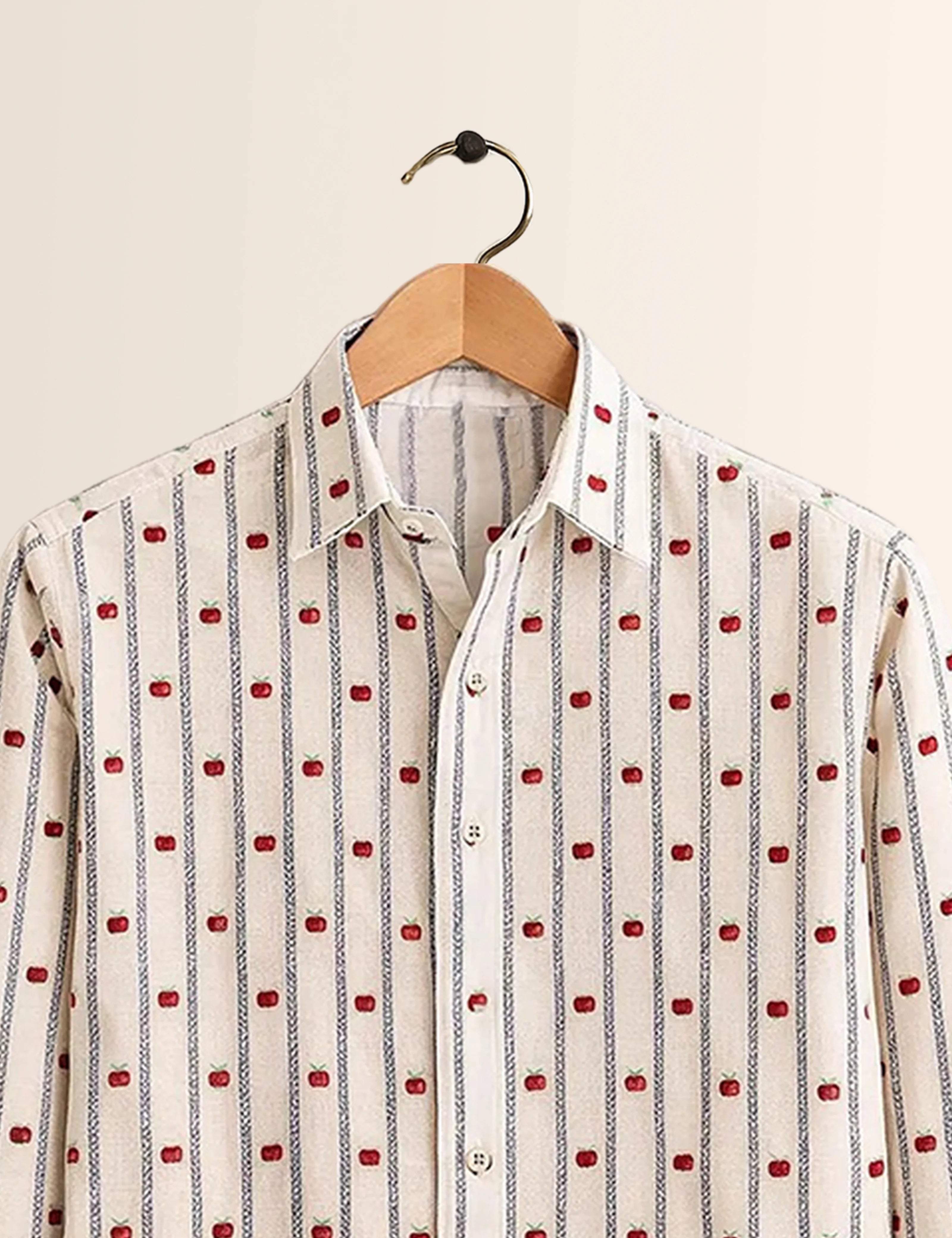 Red Dotted Full Sleeves Shirts - XPST