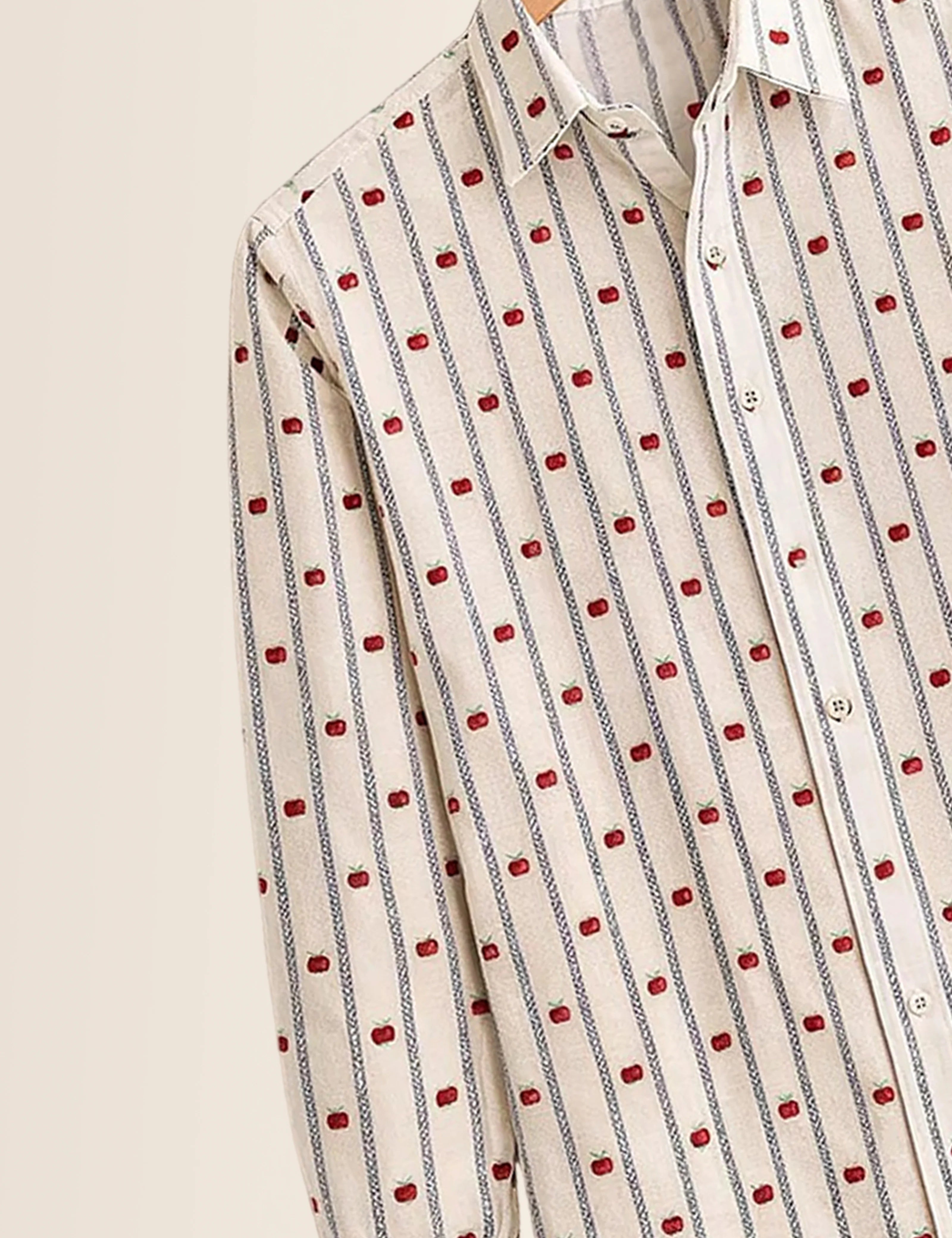 Red Dotted Full Sleeves Shirts - XPST