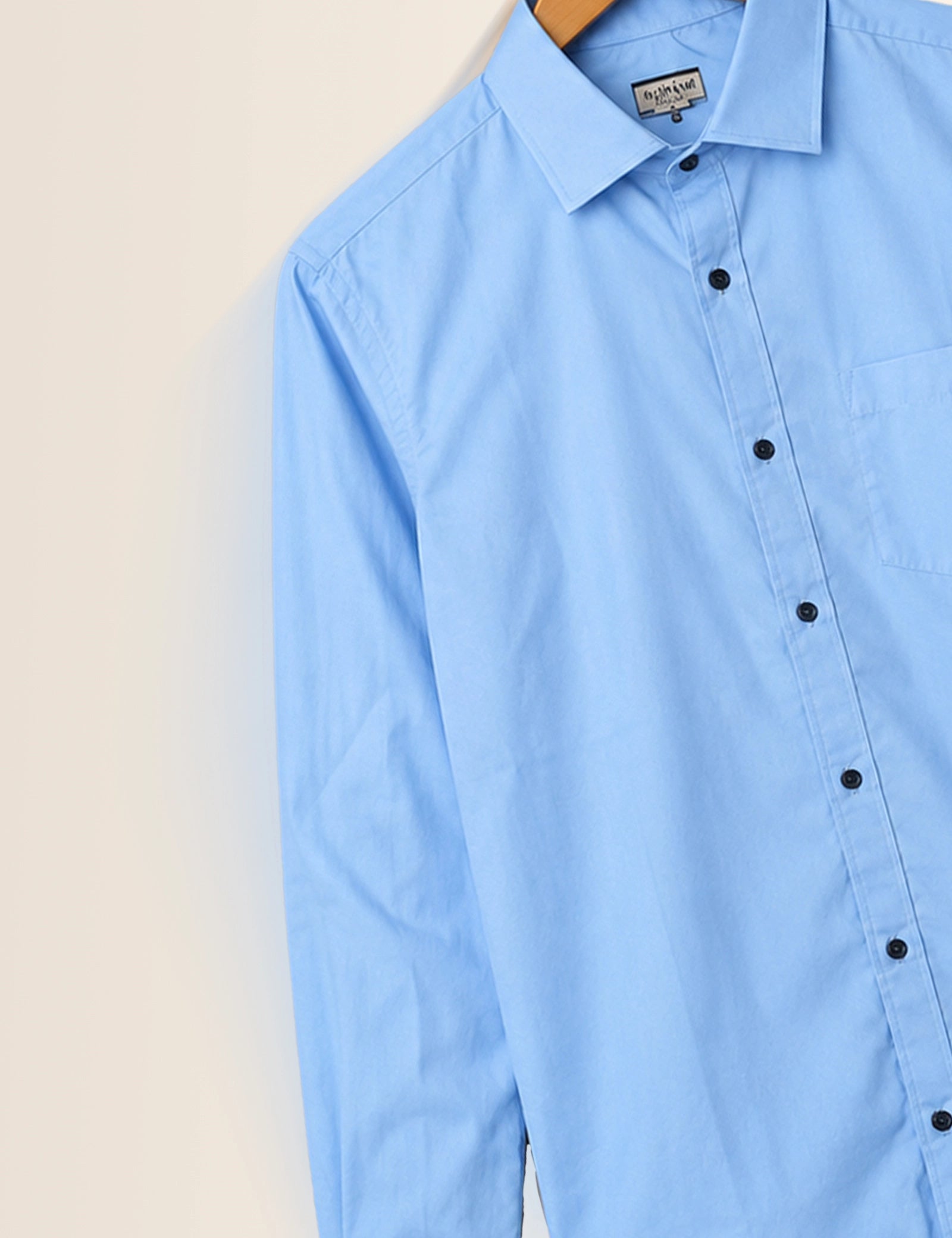 Blue Solid Full Sleeves Shirts - XPST