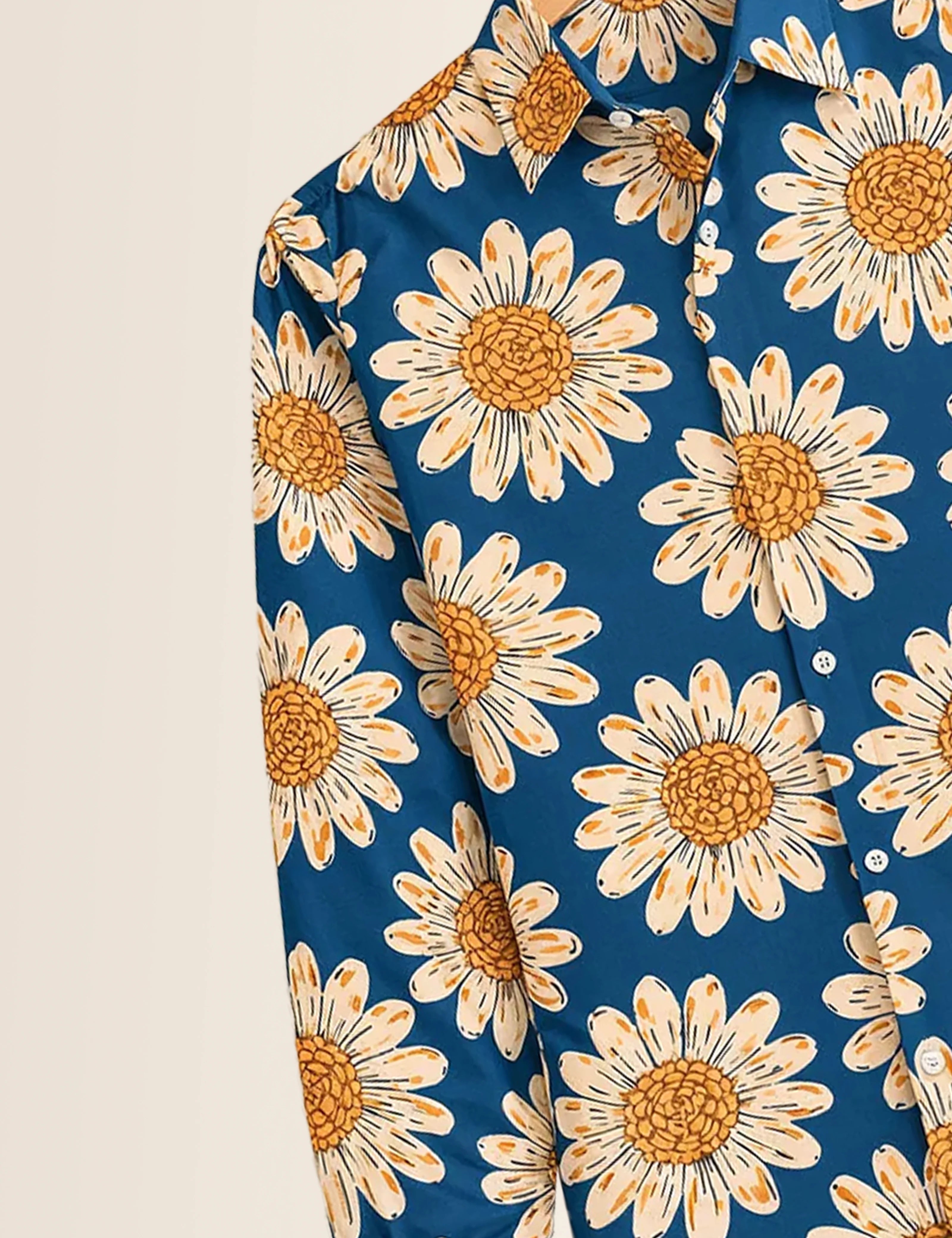 Spiral Flower Full Sleeves Shirts - XPST