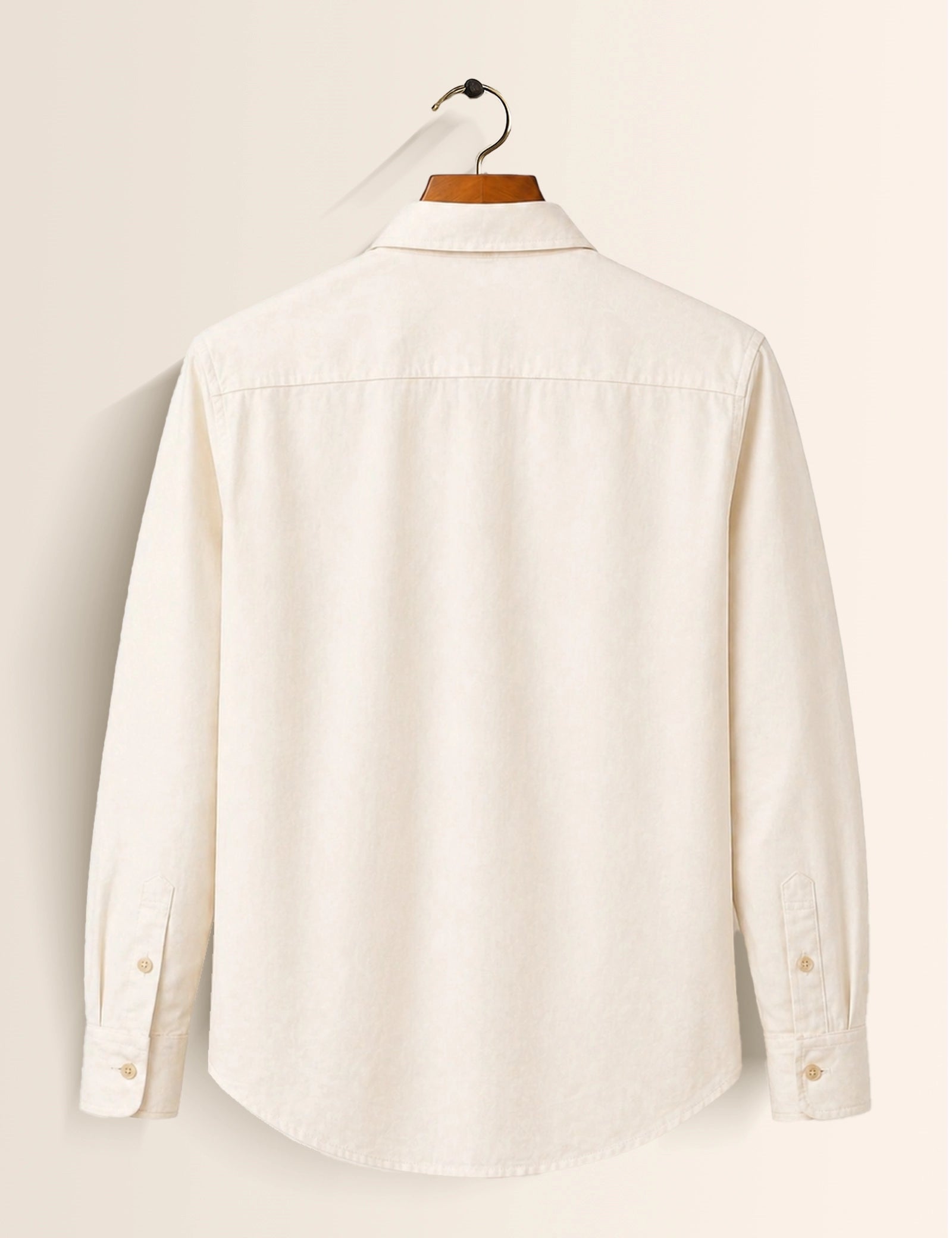 White Golden Design Full Sleeves Shirts - XPST