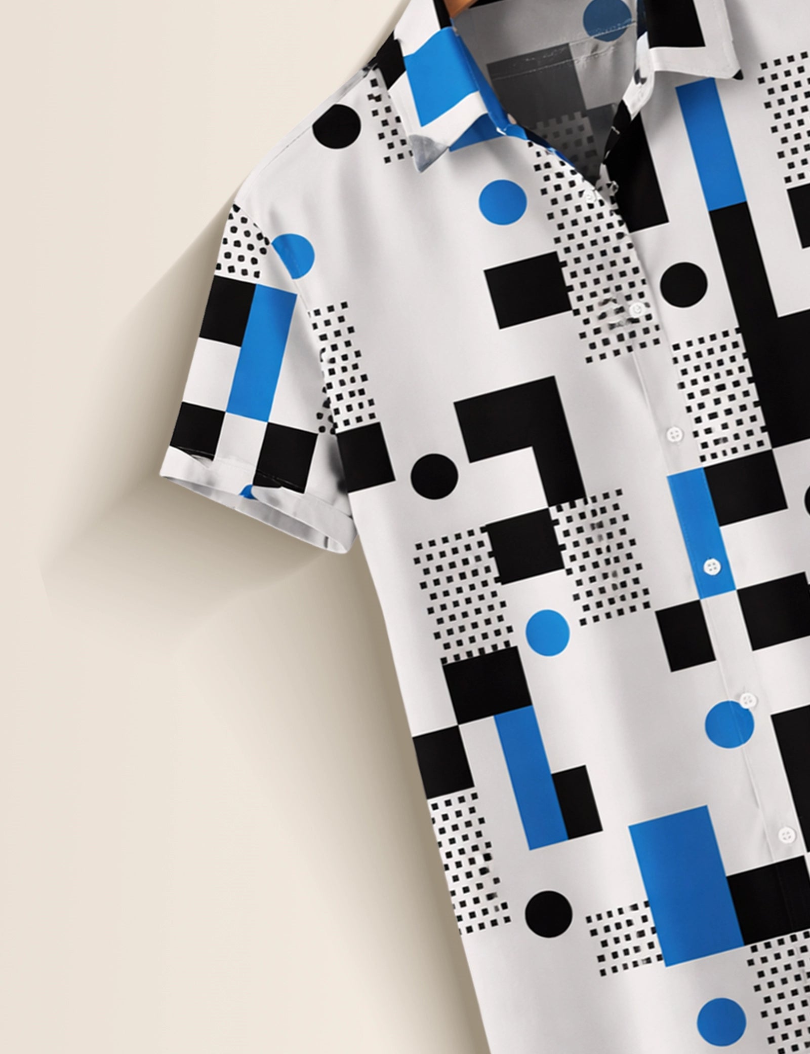Geo Blocks Printed Mens Half Sleeves Shirts Exclusive - XPST