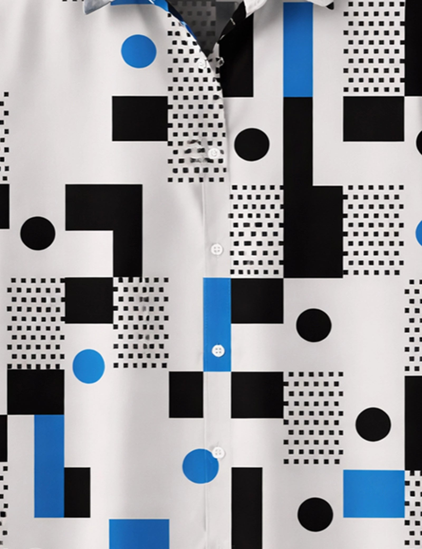Geo Blocks Printed Mens Half Sleeves Shirts Exclusive - XPST
