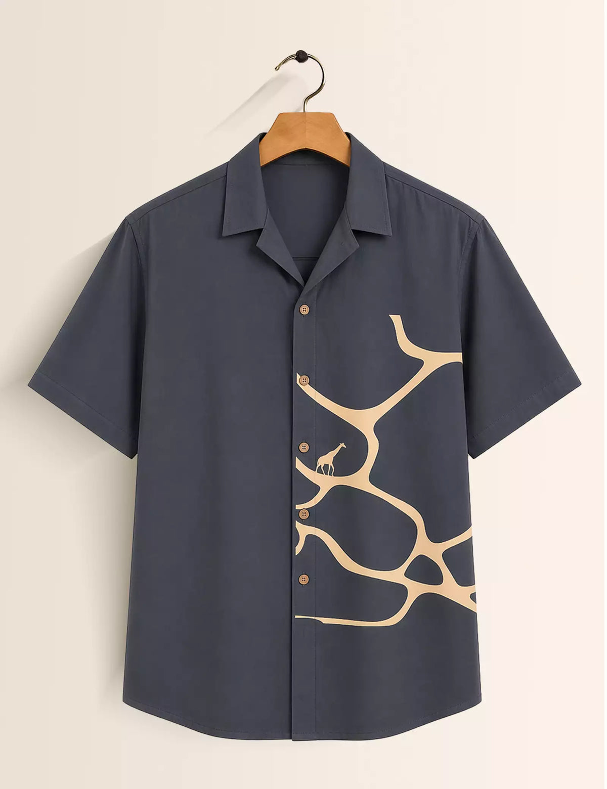 Golden Giraffe Printed Half Sleeves Shirt - XPST