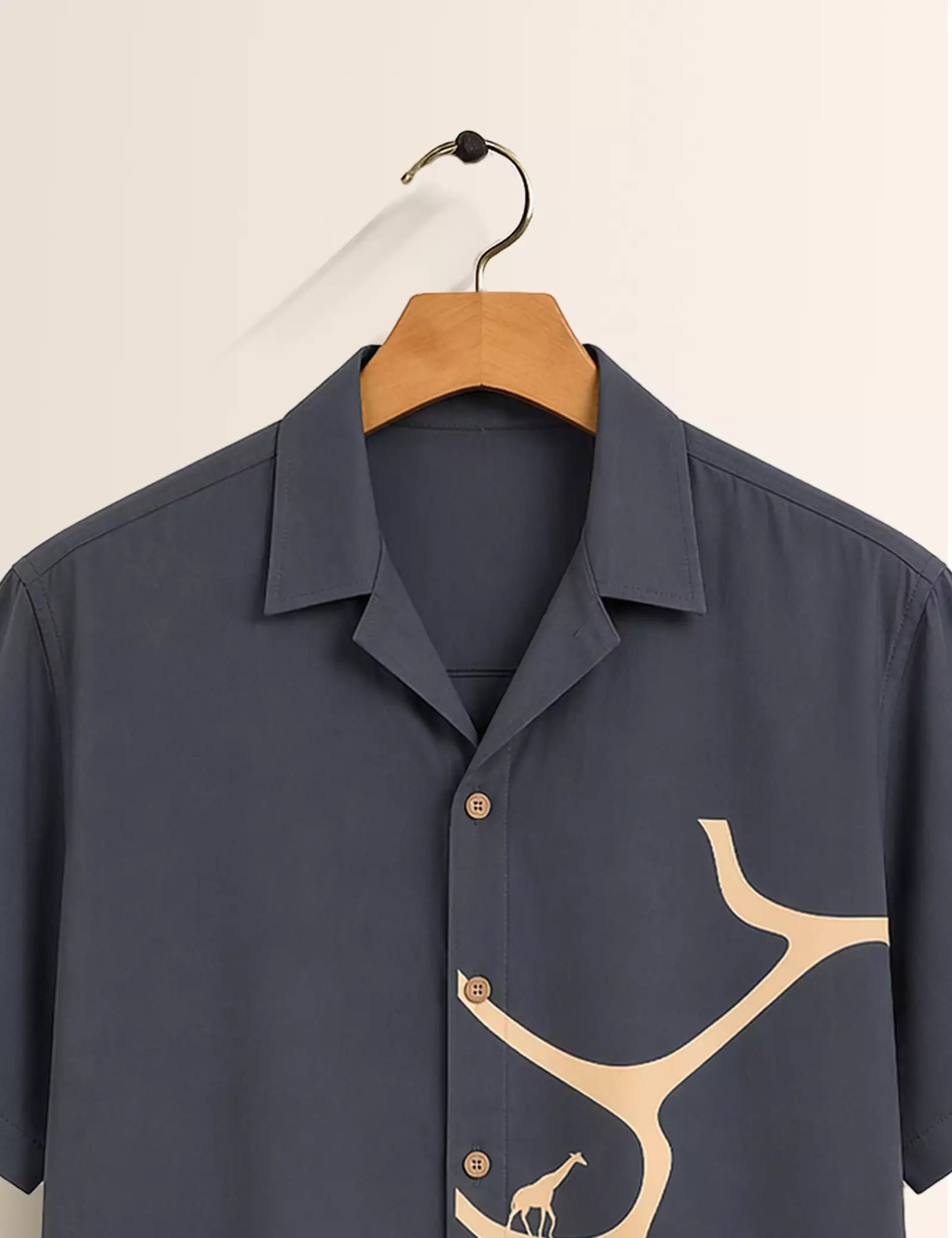 Golden Giraffe Printed Half Sleeves Shirt - XPST