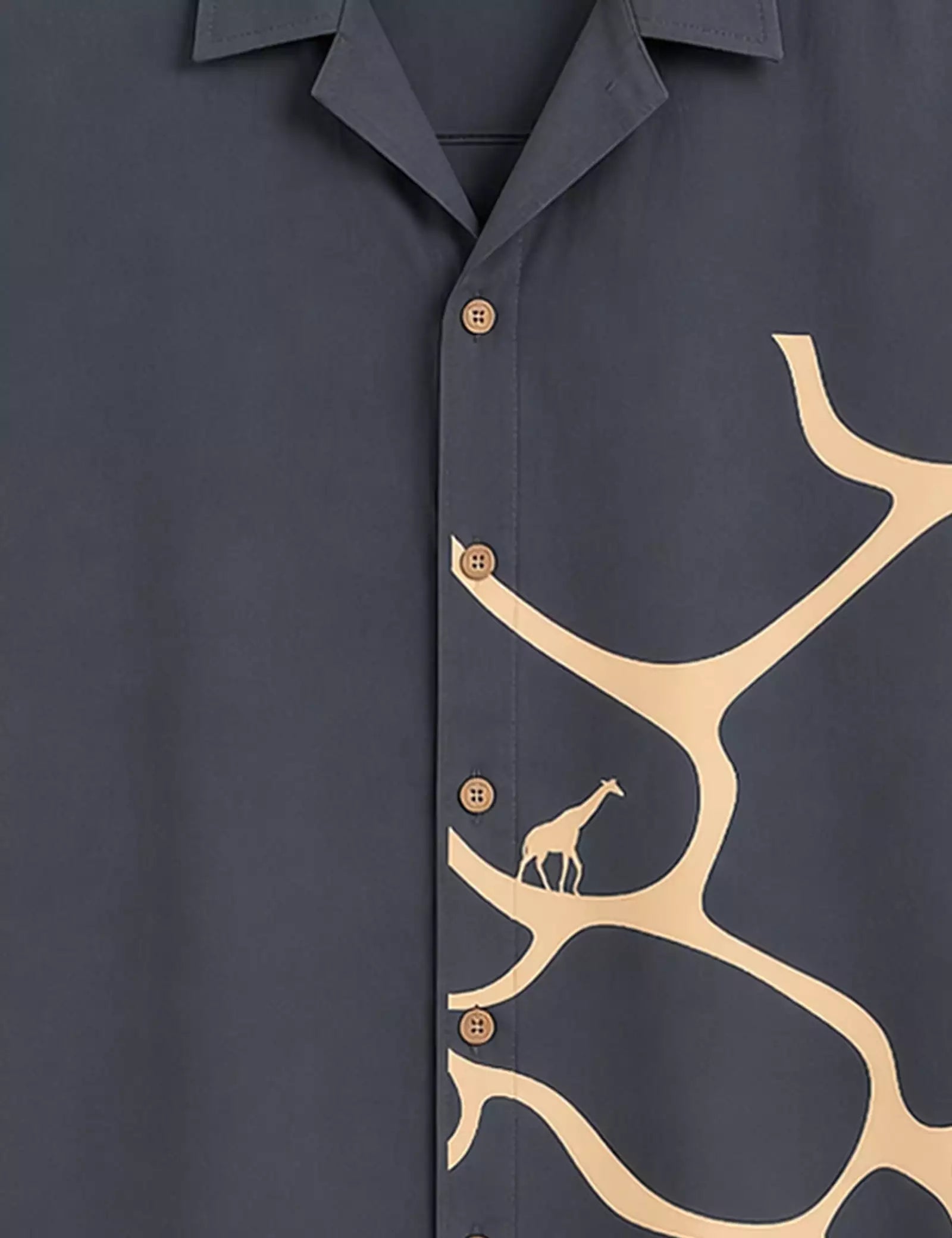 Golden Giraffe Printed Half Sleeves Shirt - XPST