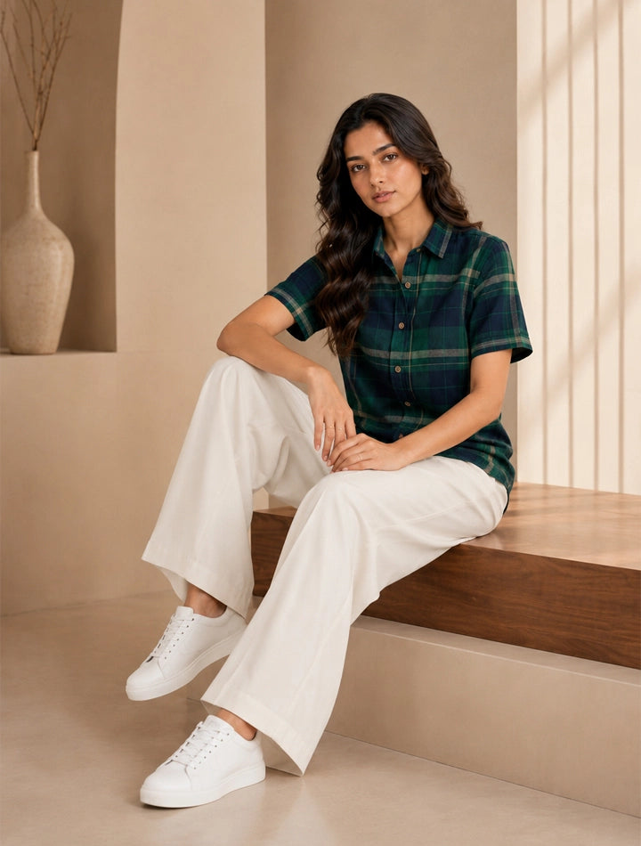Green Box Printed Unisex Half Sleeves Shirt