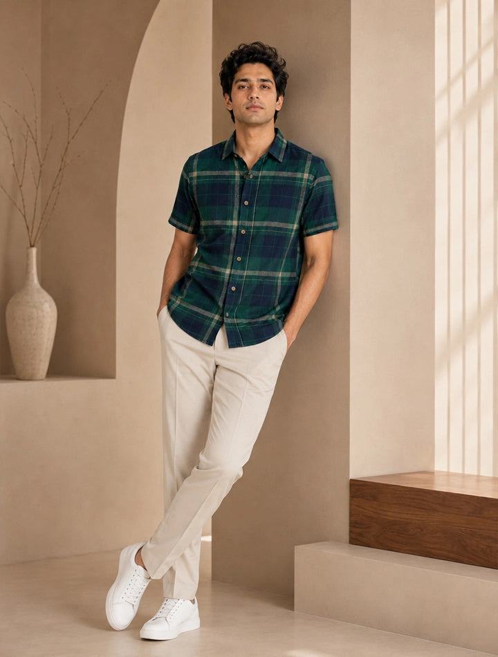 Green Box Printed Unisex Half Sleeves Shirt