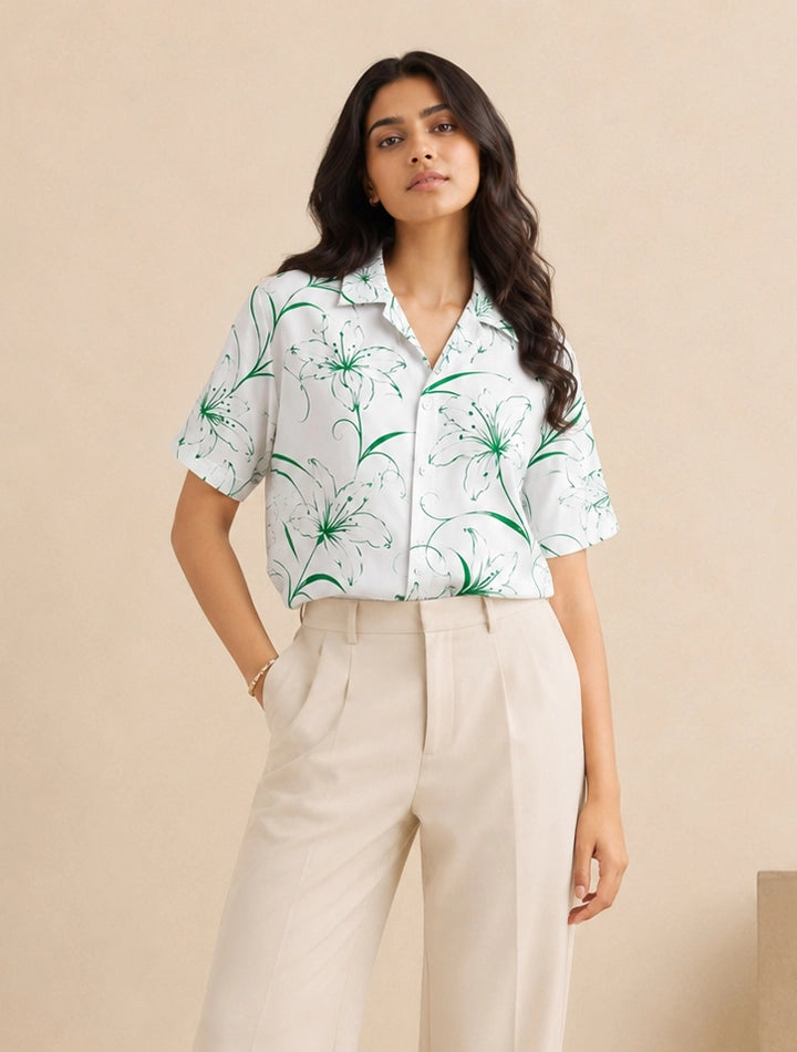 Green Grass Printed Unisex Half Sleeves Shirt