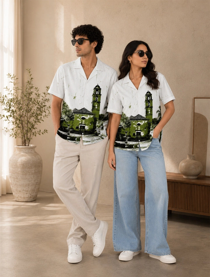 Green House Printed Unisex Half Sleeves Shirt