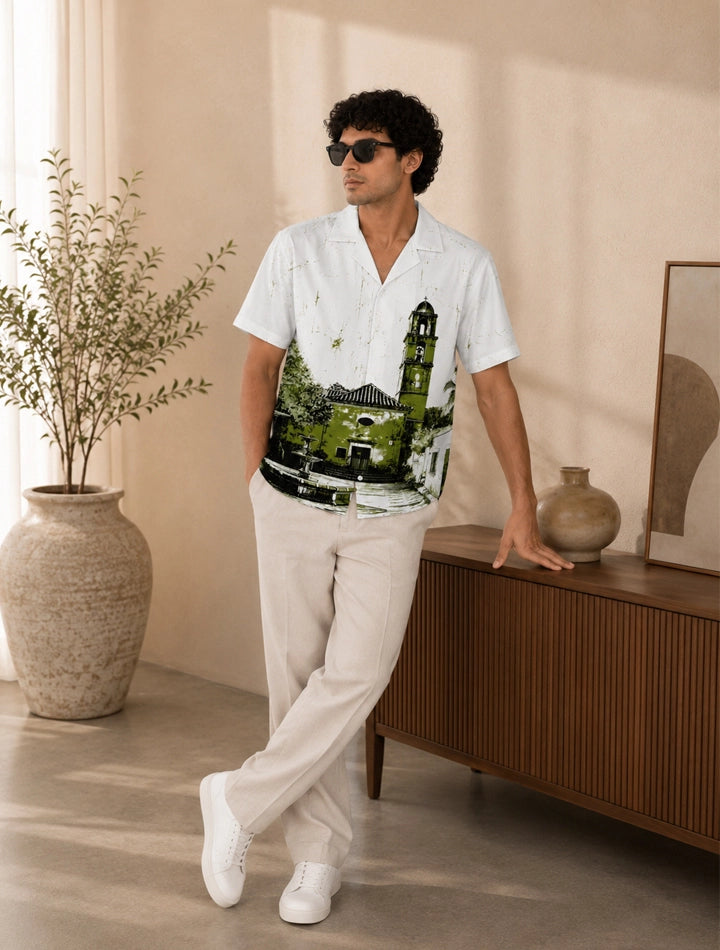 Green House Printed Unisex Half Sleeves Shirt